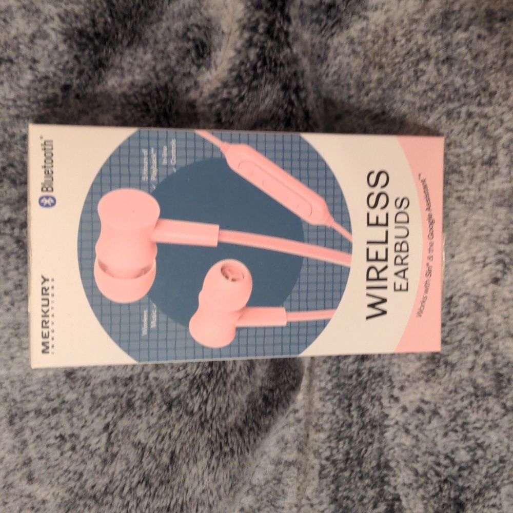 BT pink earbuds